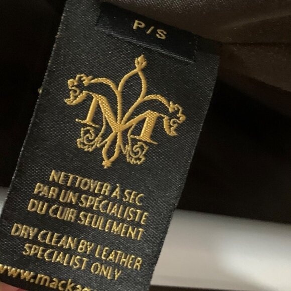 Mackage Wool Utility Military Coat Jacket Leather Trim Belt Pointed Collar SZ PS - Picture 10 of 13